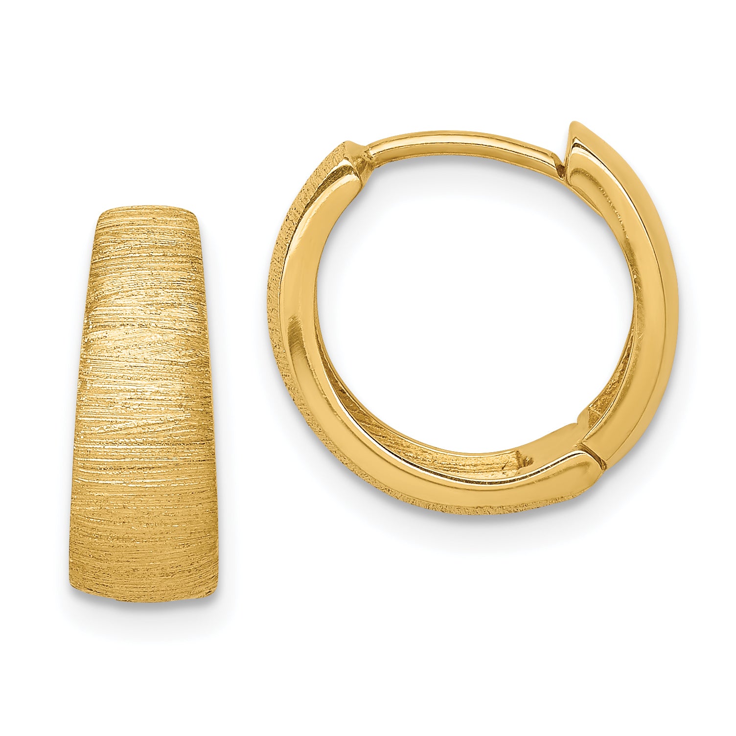 14K Textured Hoop Earrings Main image