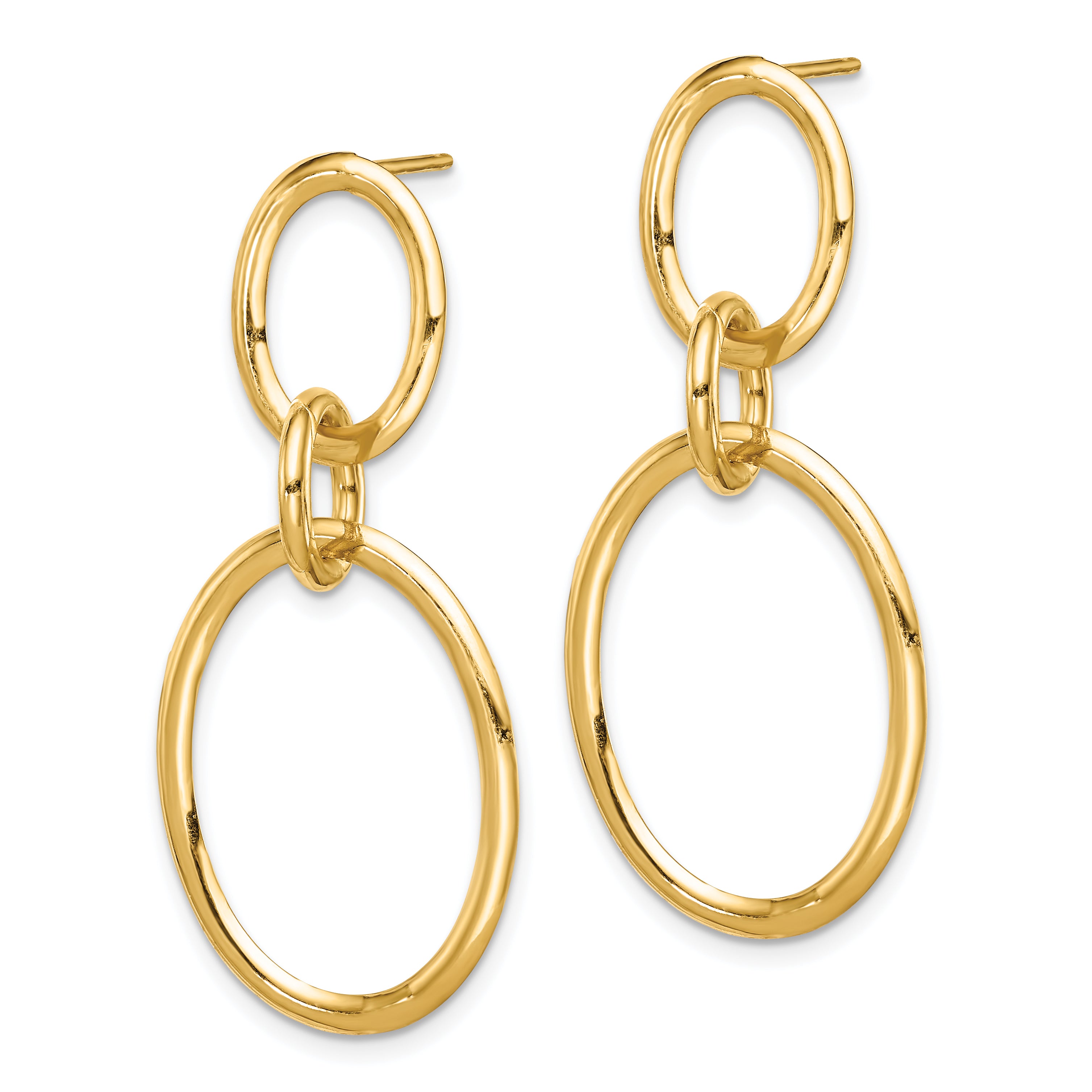 14K Yellow Gold Hoop Earrings Secondary image
