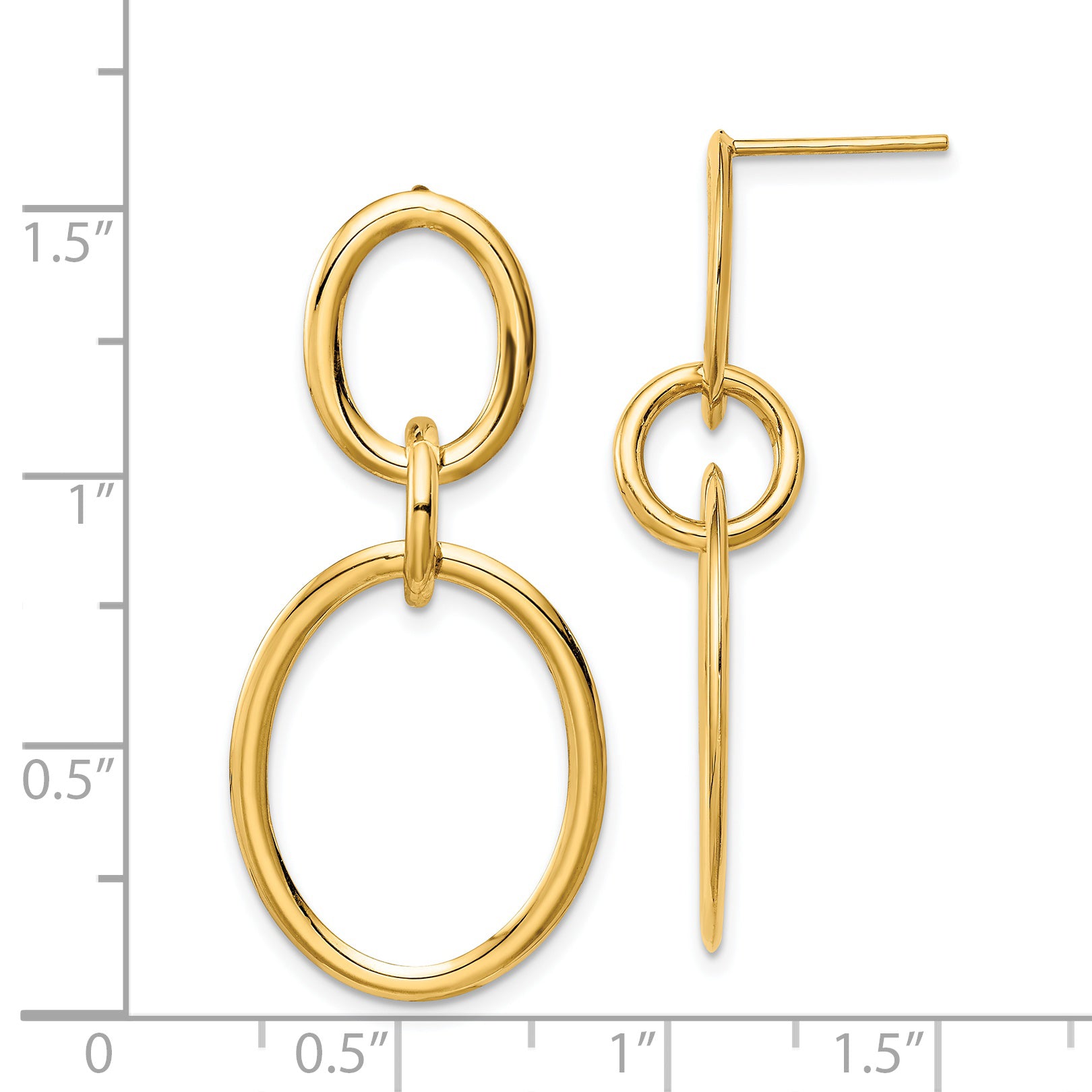 14K Yellow Gold Hoop Earrings