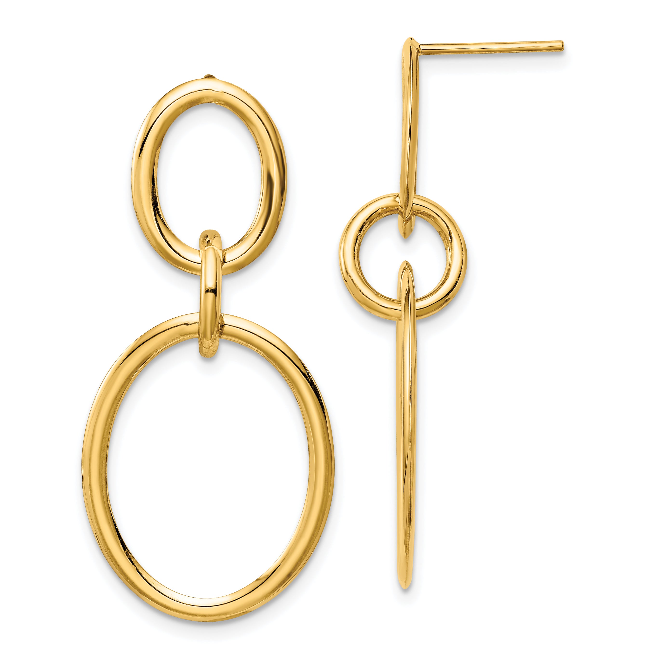 14K Yellow Gold Hoop Earrings Main image