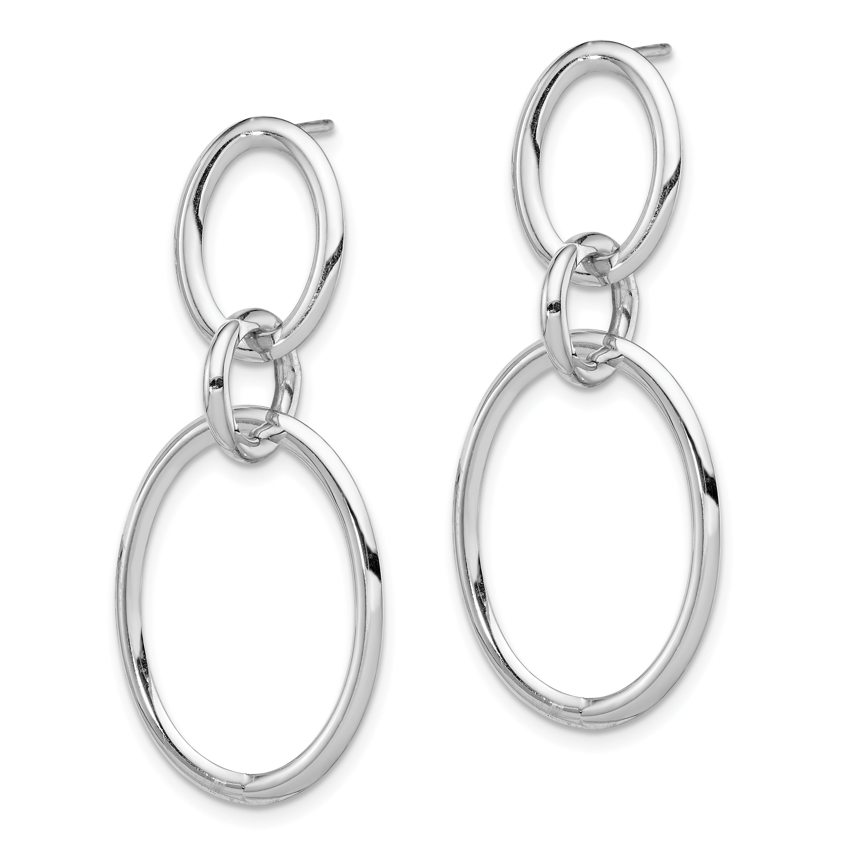 14K White Gold Hoop Earrings Secondary image