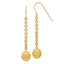 14k Diamond-cut Hollow Bead Dangle Earrings
