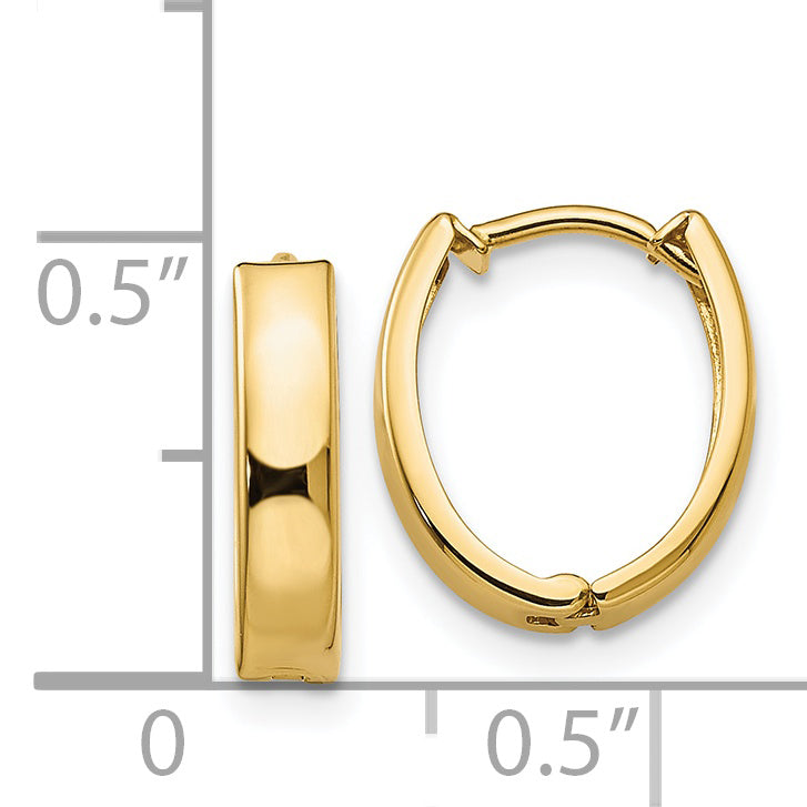 14k Polished Hinged Hoop Earrings