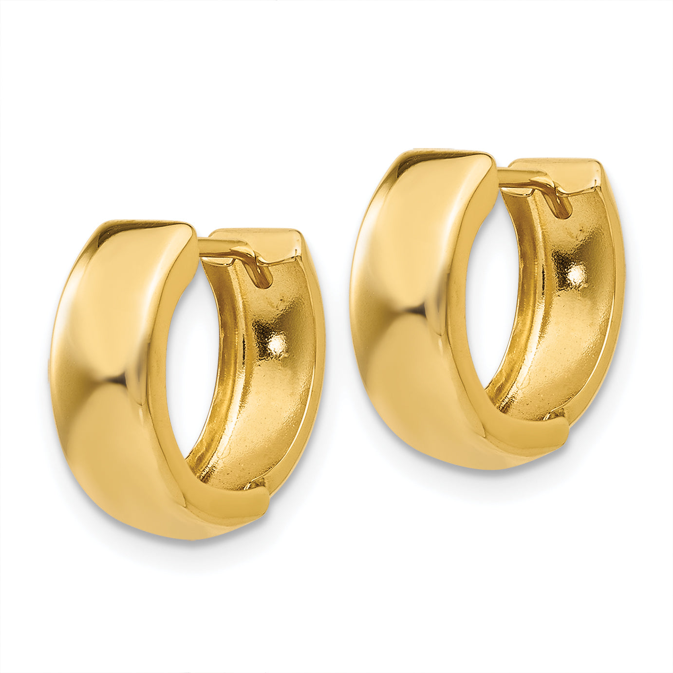 Hinged Hoop Earrings in 14K Yellow Gold