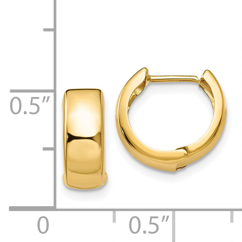 Hinged Hoop Earrings in 14K Yellow Gold