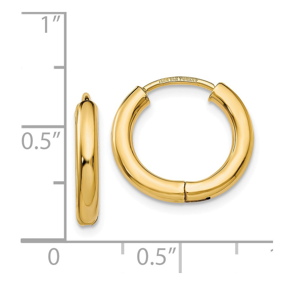 14k Polished Hollow Hoop Earrings
