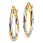 Diamond-Cut Twisted Hoop Earrings in 14K Two-Tone Gold
