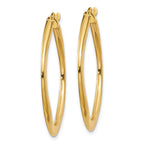 14K Tapered Square Hoop Earrings