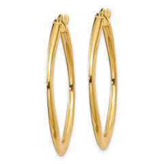 14K Tapered Square Hoop Earrings
