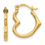 Heart-Shaped Hoop Earrings in 14K Yellow Gold
