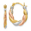 Scalloped Hoop Earrings in 14K Tri-Tone Gold