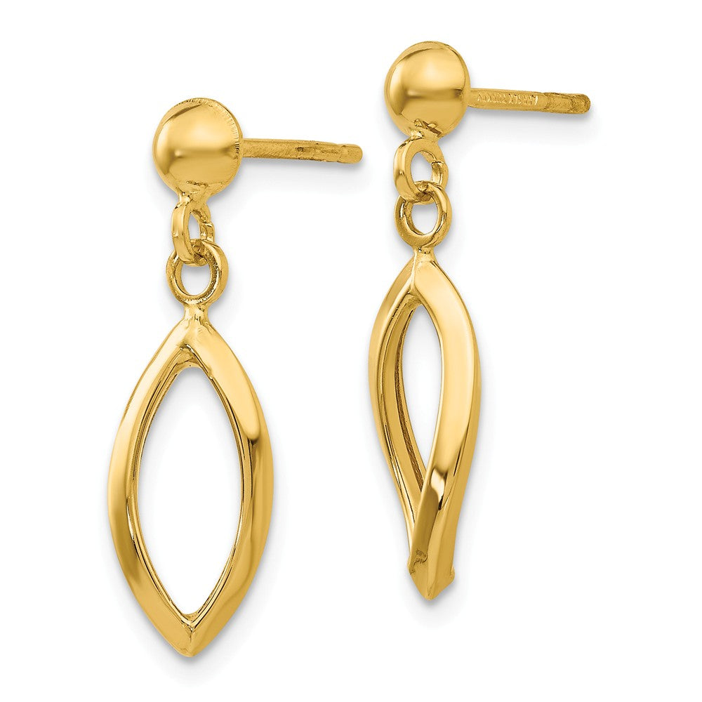 14K Post Dangle Earrings Secondary image