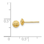 14K Gold 5mm Circle Puff Post Earrings