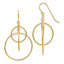 14K Polished Circles Dangle Earrings