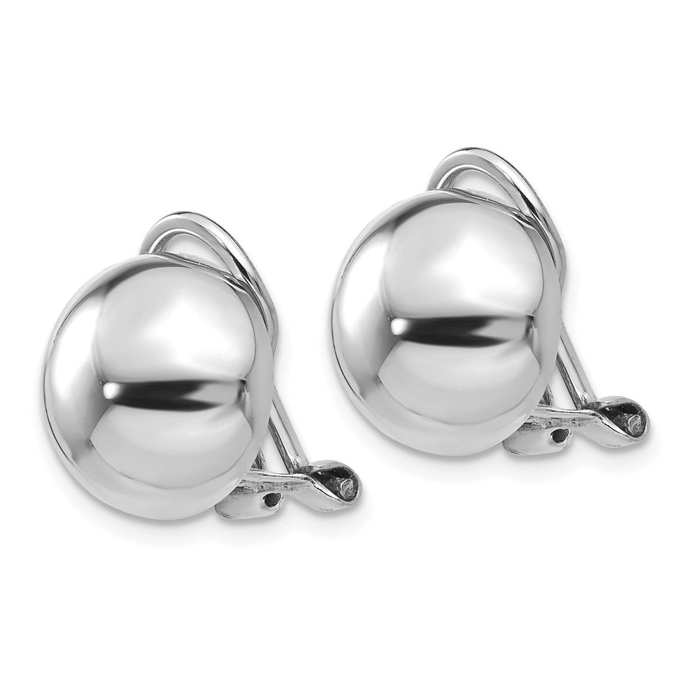 14K White Gold Polished Non-pierced Back Earrings Secondary image