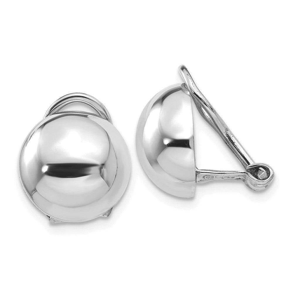 14K White Gold Polished Non-pierced Back Earrings Main image