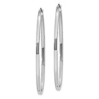 14K White Gold Large Oval Hoop Earrings