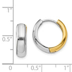 14K Two-tone Huggie Earrings