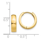 14K Hinged Hoop Earrings