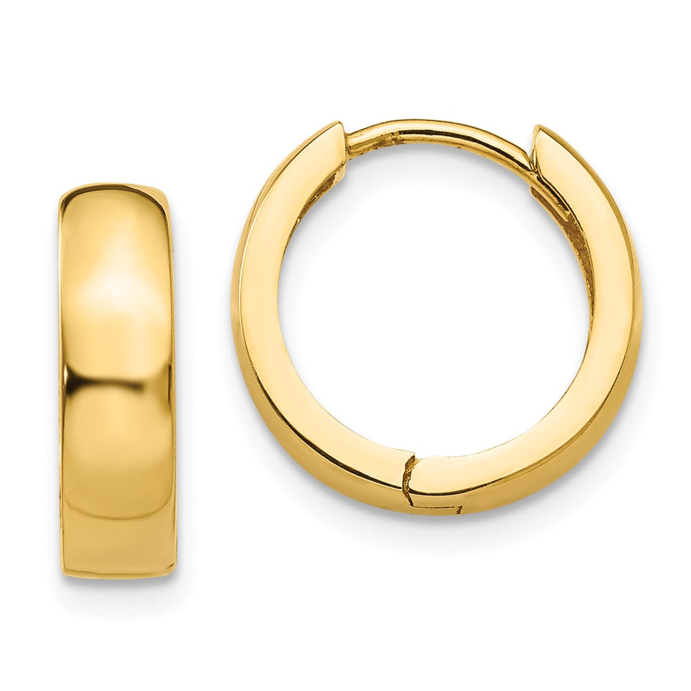 14K Round Hinged Hoop Earrings Main image
