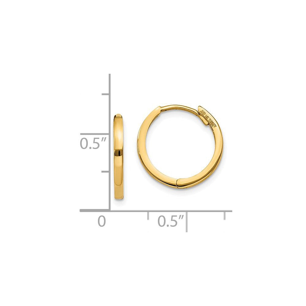 14K Hinged Hoop Earrings