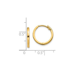14K Hinged Hoop Earrings