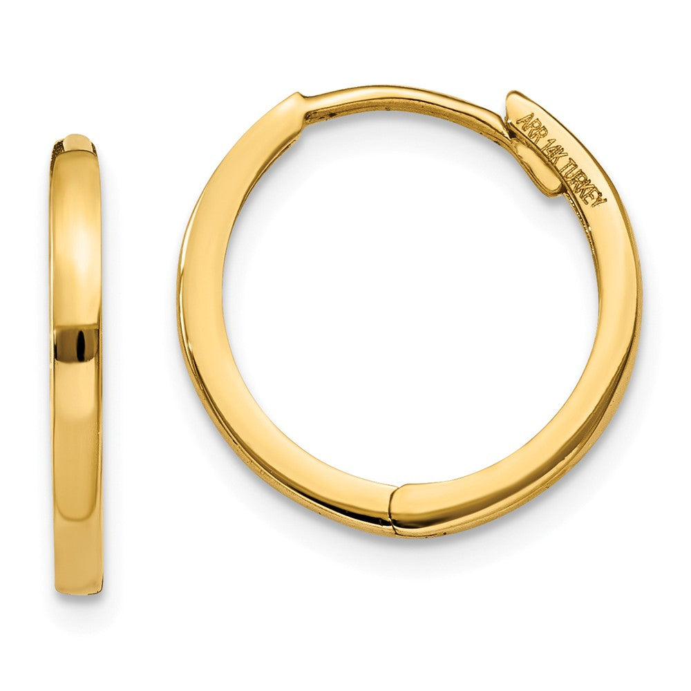 14K Round Hinged Hoop Earrings