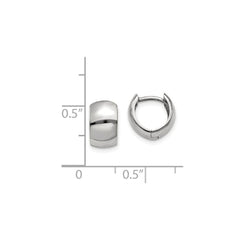 14K White Gold Hinged Hoop Earrings