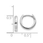 14K White Gold Hinged Hoop Earrings