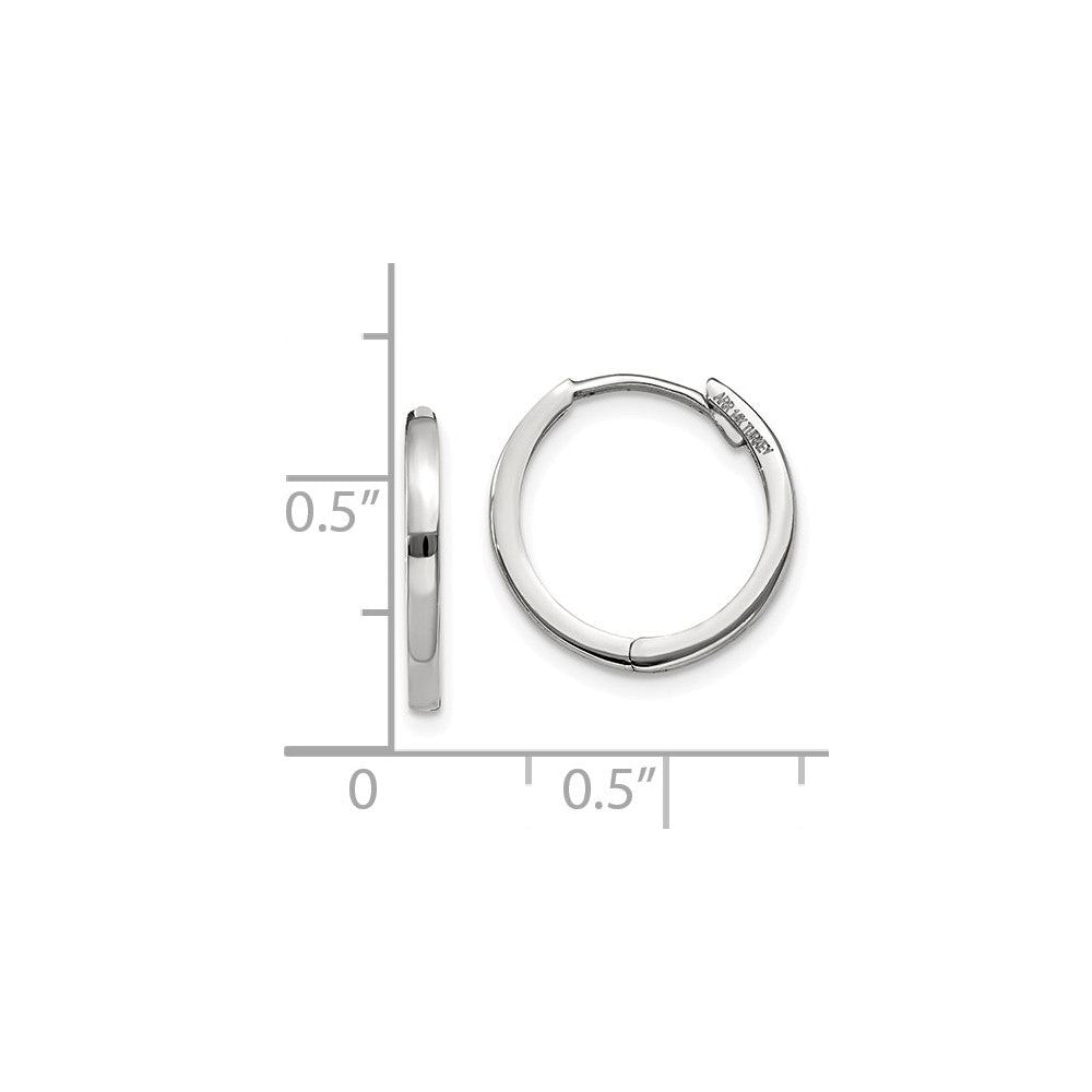 14k White Gold Hinged Earrings