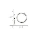 14k White Gold Hinged Earrings