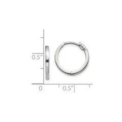 14k White Gold Hinged Earrings