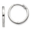 14K White Gold Round Hinged Earrings