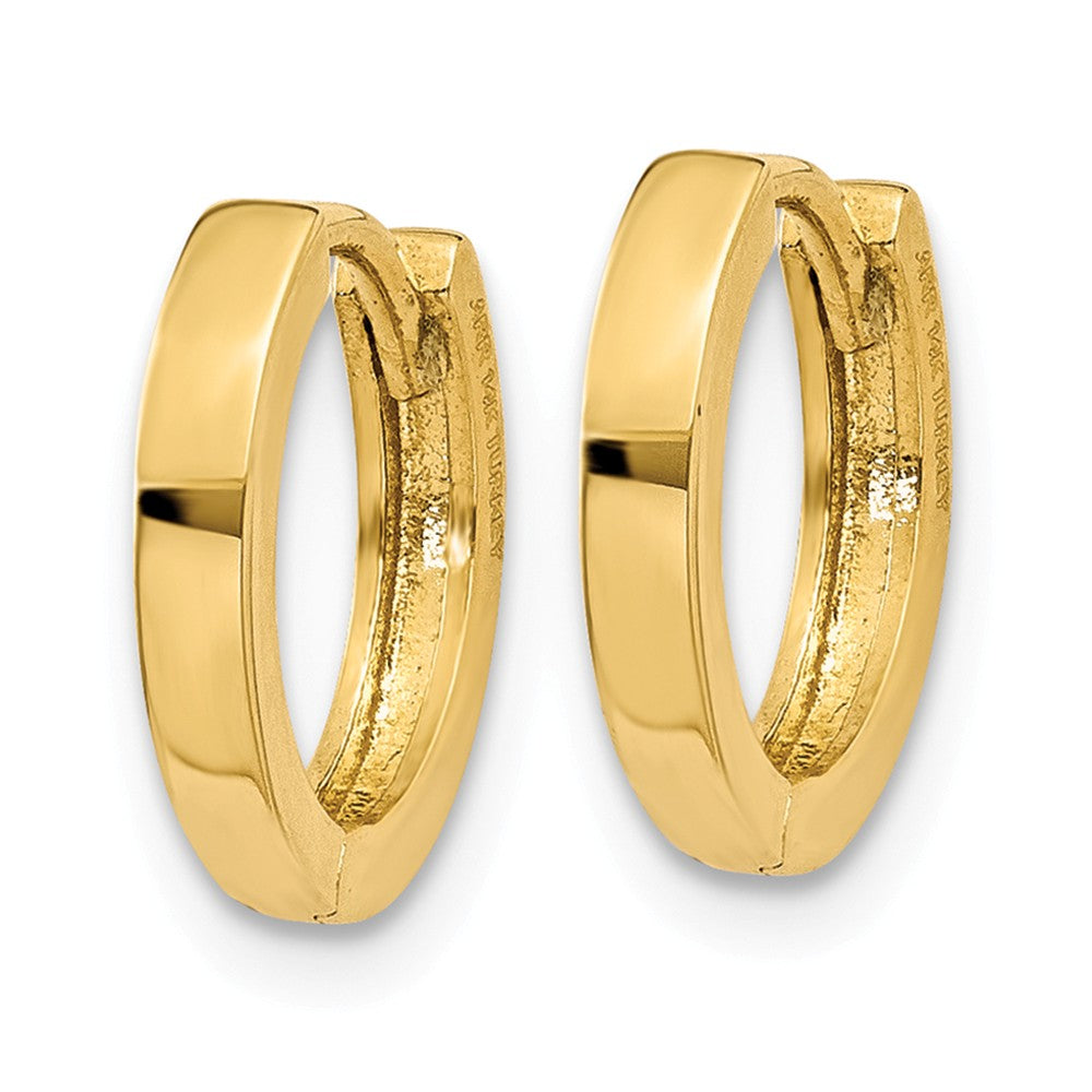 14K Round Hinged Hoop Earrings Secondary image