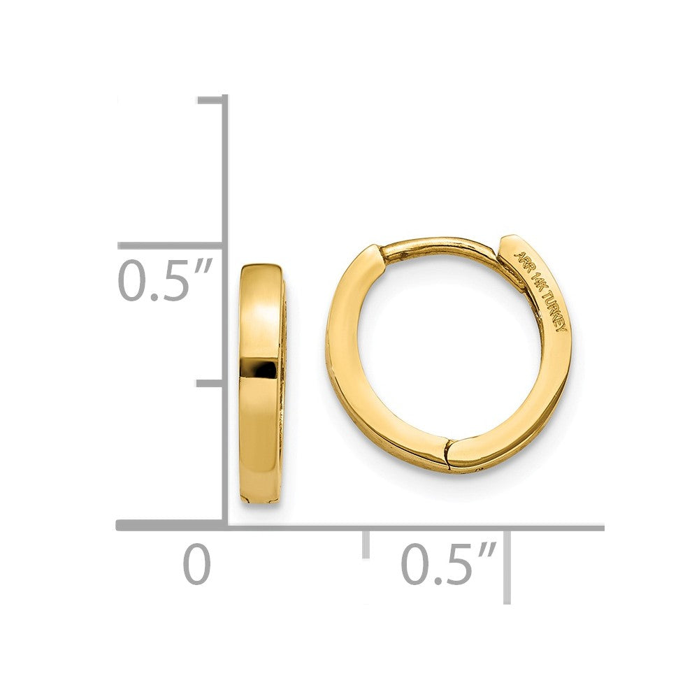 14K Hinged Hoop Earrings