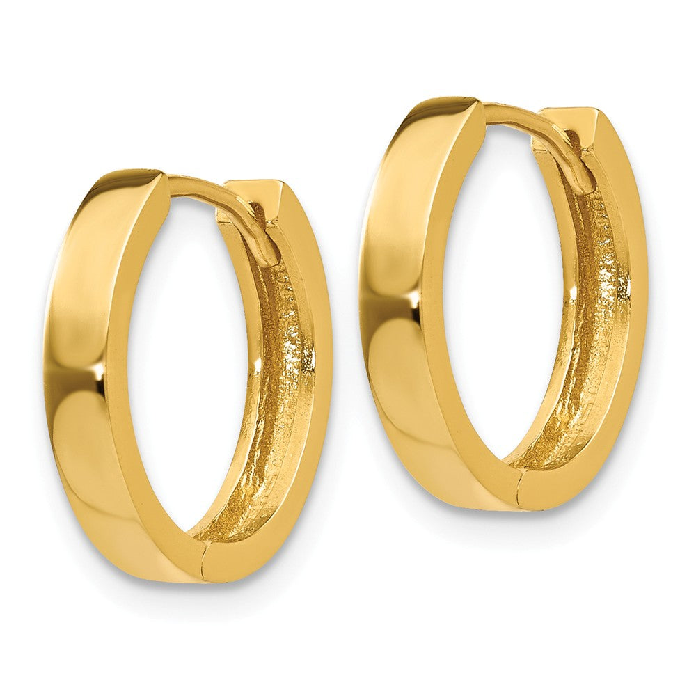 14K Round Hinged Hoop Earrings Secondary image