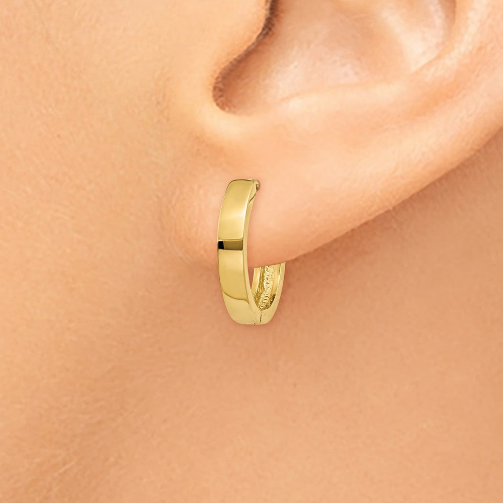 14K Round Hinged Hoop Earrings
