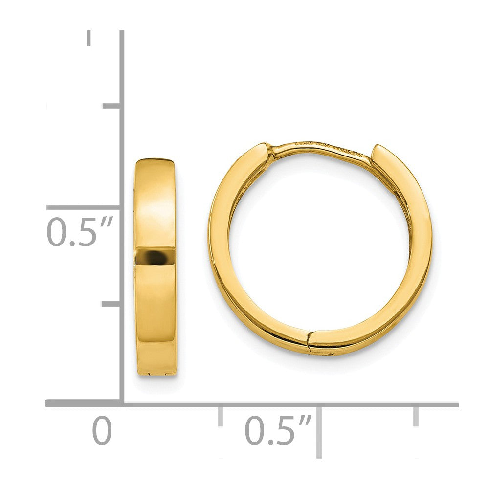 14K Hinged Hoop Earrings