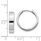 14k White Gold Hinged Earrings