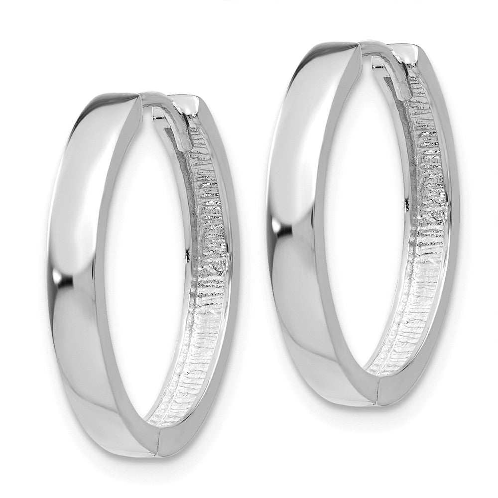 14K White Gold Hinged Earrings Secondary image