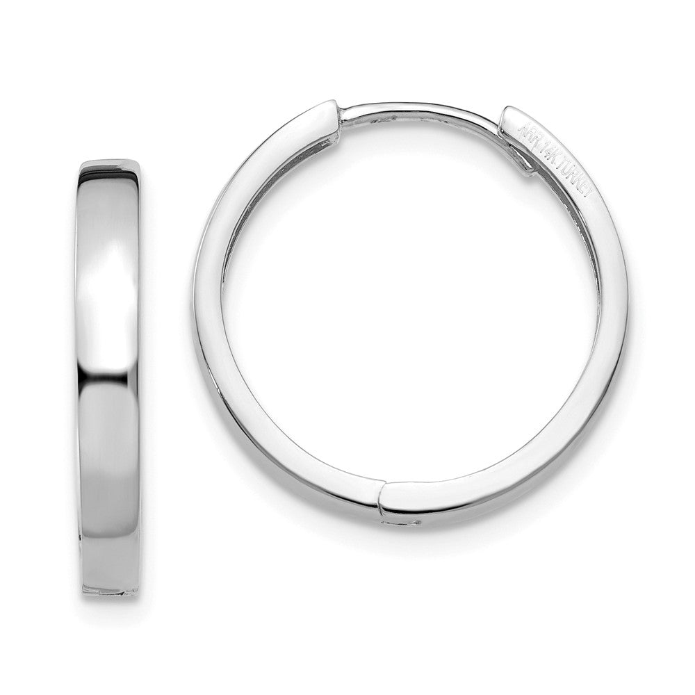 14K White Gold Hinged Earrings Main image