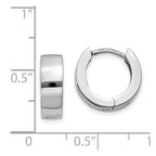 14K White Gold Hinged Hoop Earrings