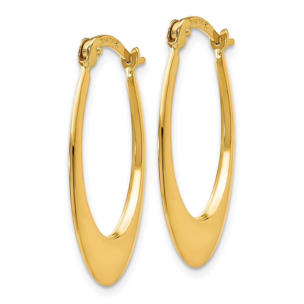 14K Polished Hoop Earrings Secondary image