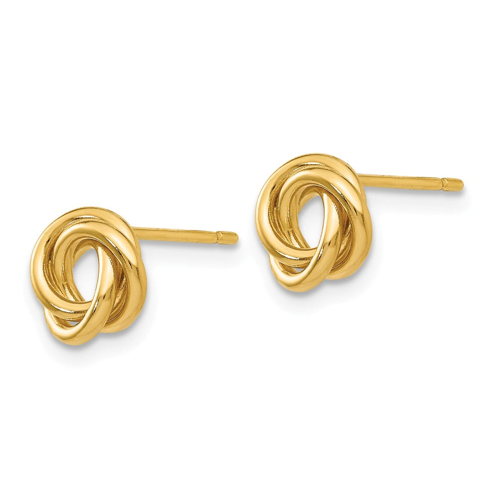 14K Polished Knot Post Earrings Secondary image