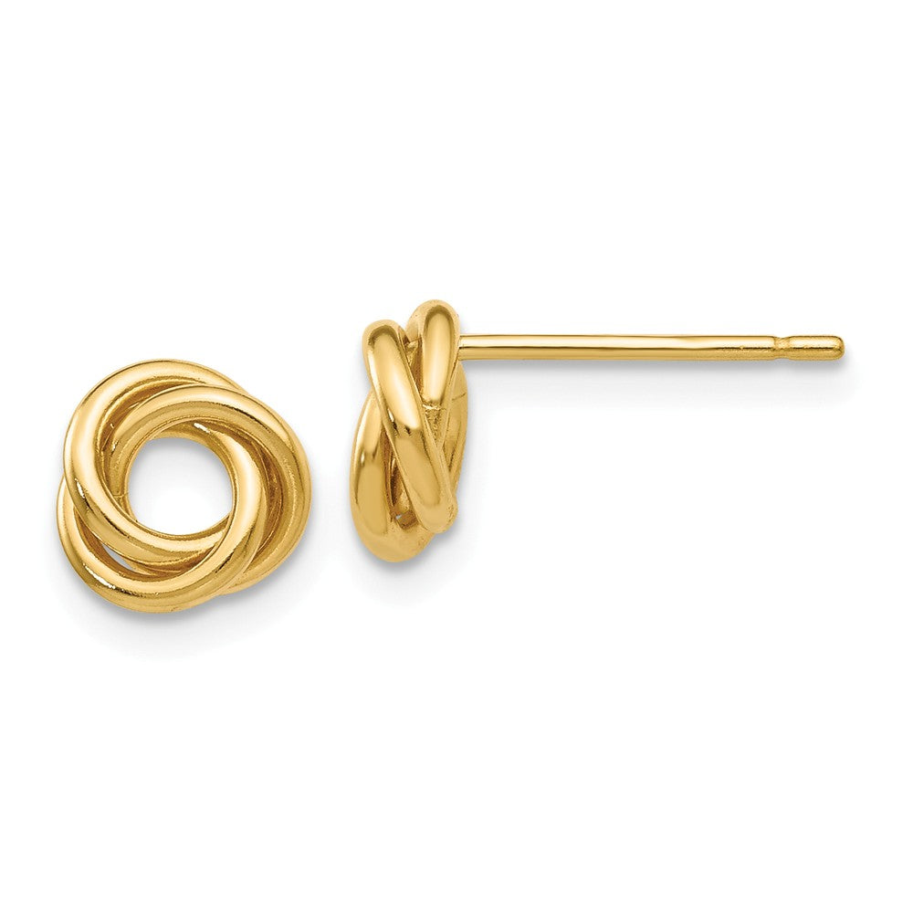 14K Polished Knot Post Earrings Main image