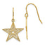 14K Filigree Star Shepherd Hook Earrings