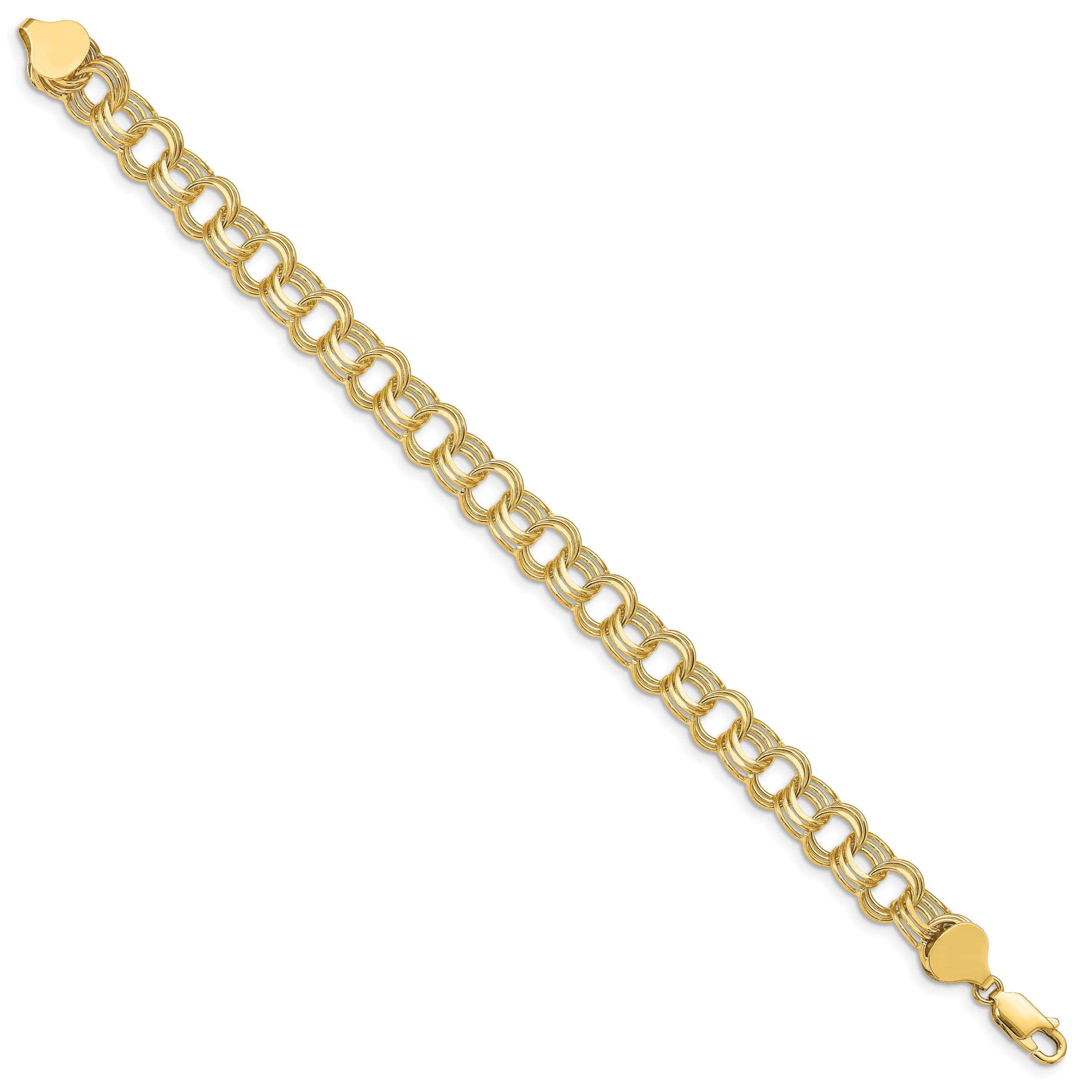 14k Triple Link Charm Bracelet Secondary image