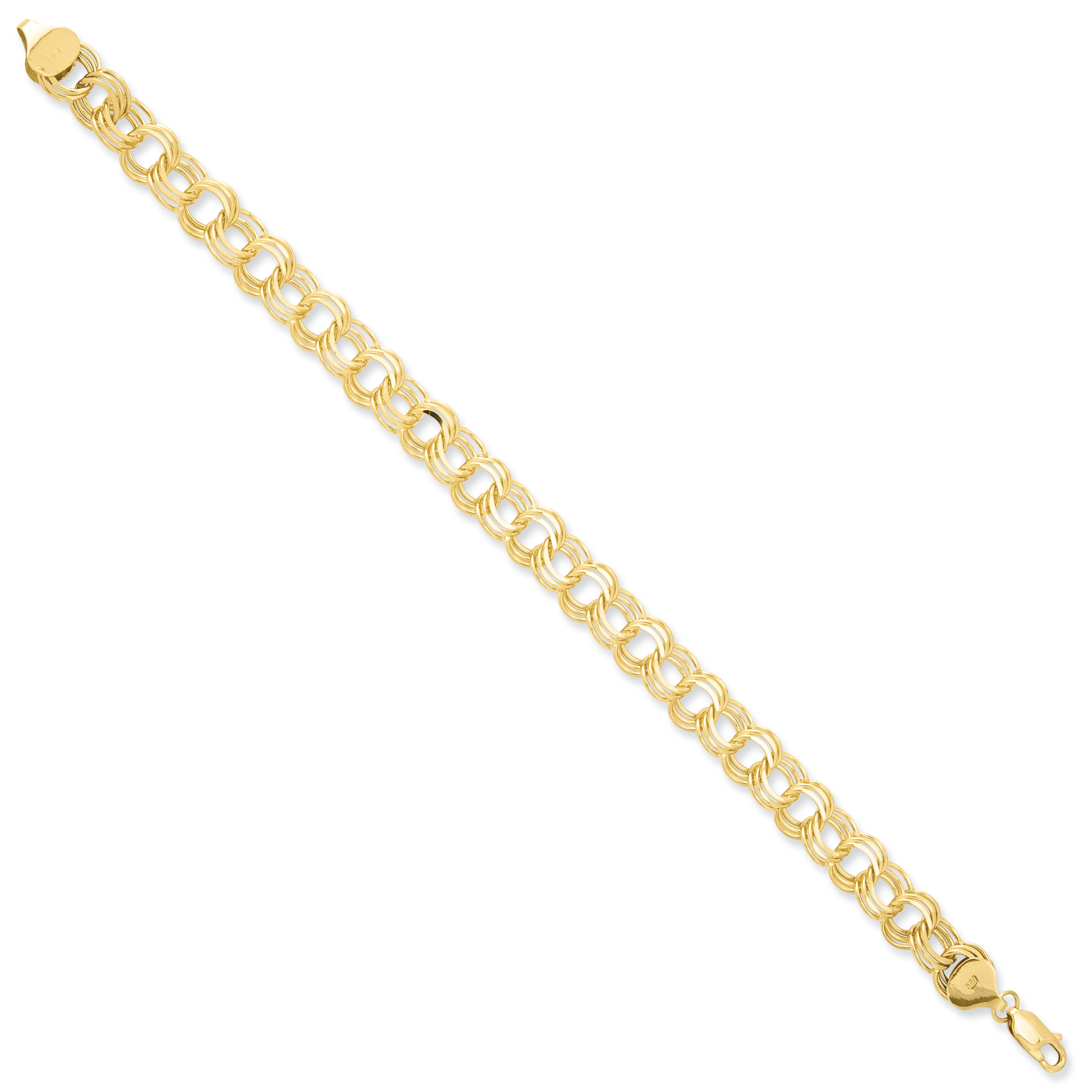 14k Triple Link Charm Bracelet Main image