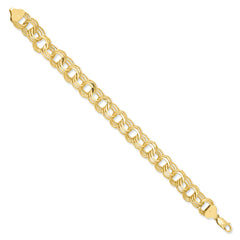 14k Triple Link Charm Bracelet