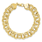 14k Triple Link Charm Bracelet